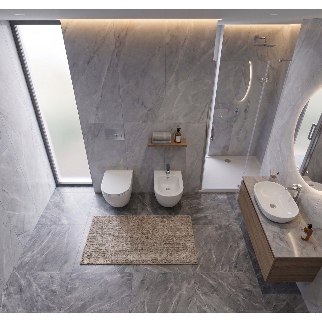 Erga Lily závesný bidet biela lesklá – pohľad 3
