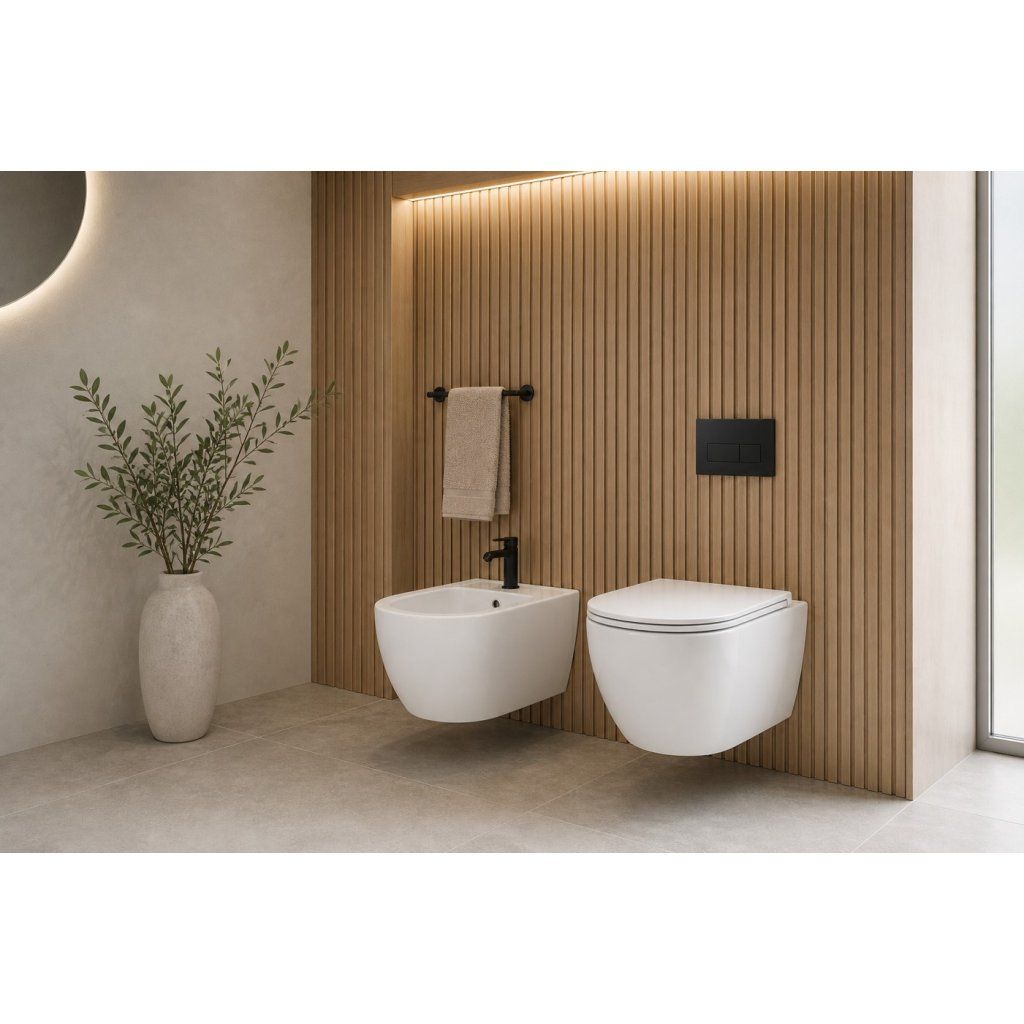 Erga Lily závesný bidet biela lesklá – pohľad 1