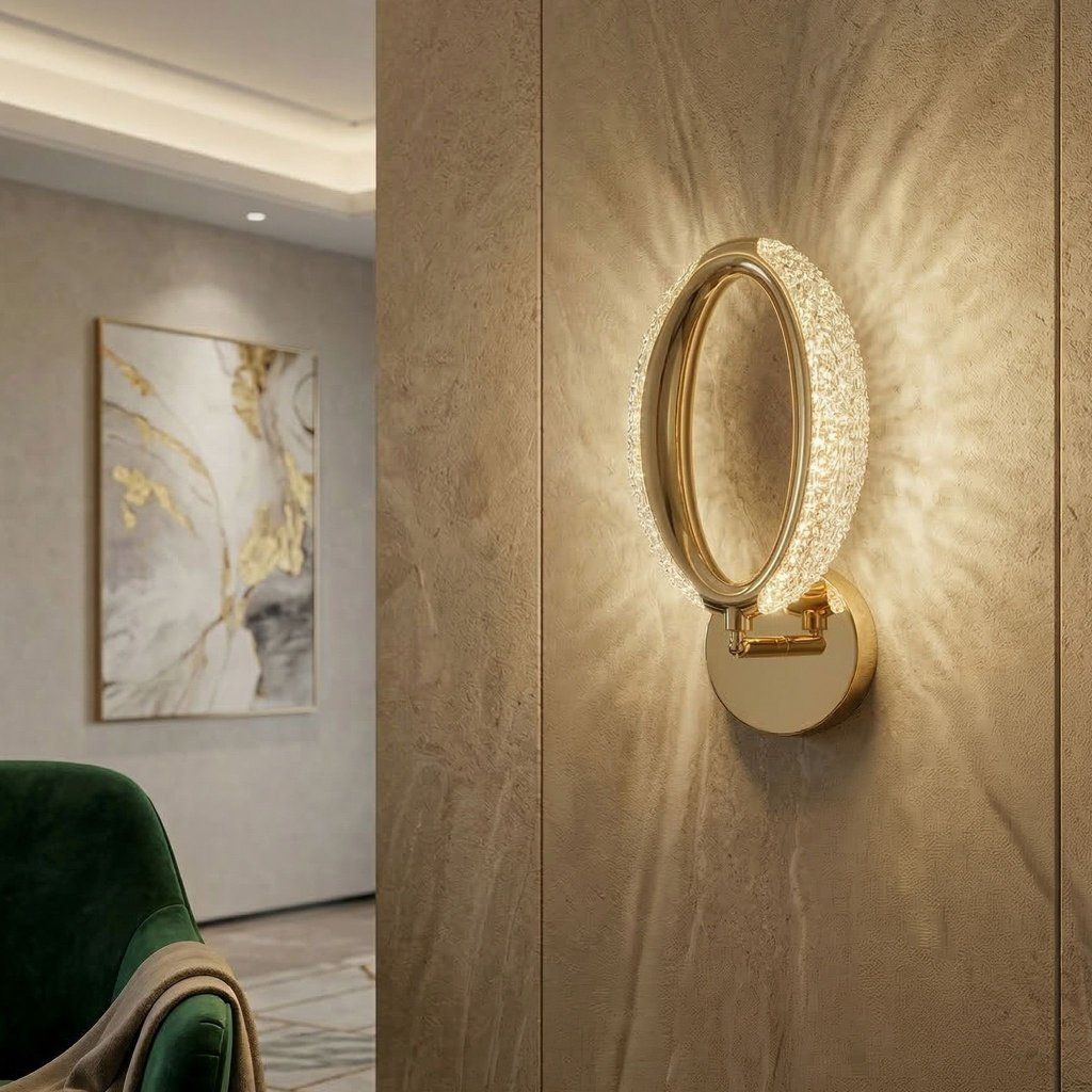 Toolight G171-W Gold – LED zdroj, svetelný efekt oválneho tienidla v interiéri