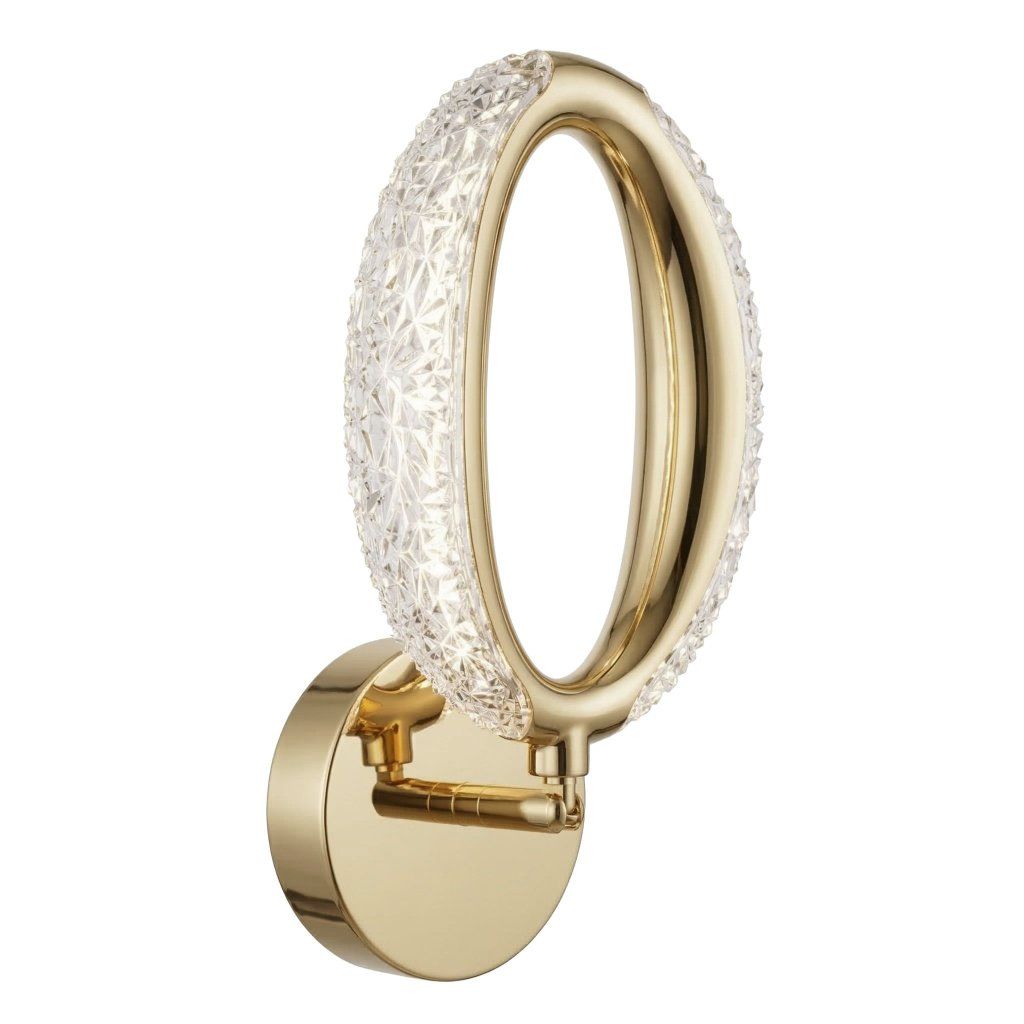 Toolight G171-W Gold zlatá nástenná LED lampa oválna otočná – celkový pohľad