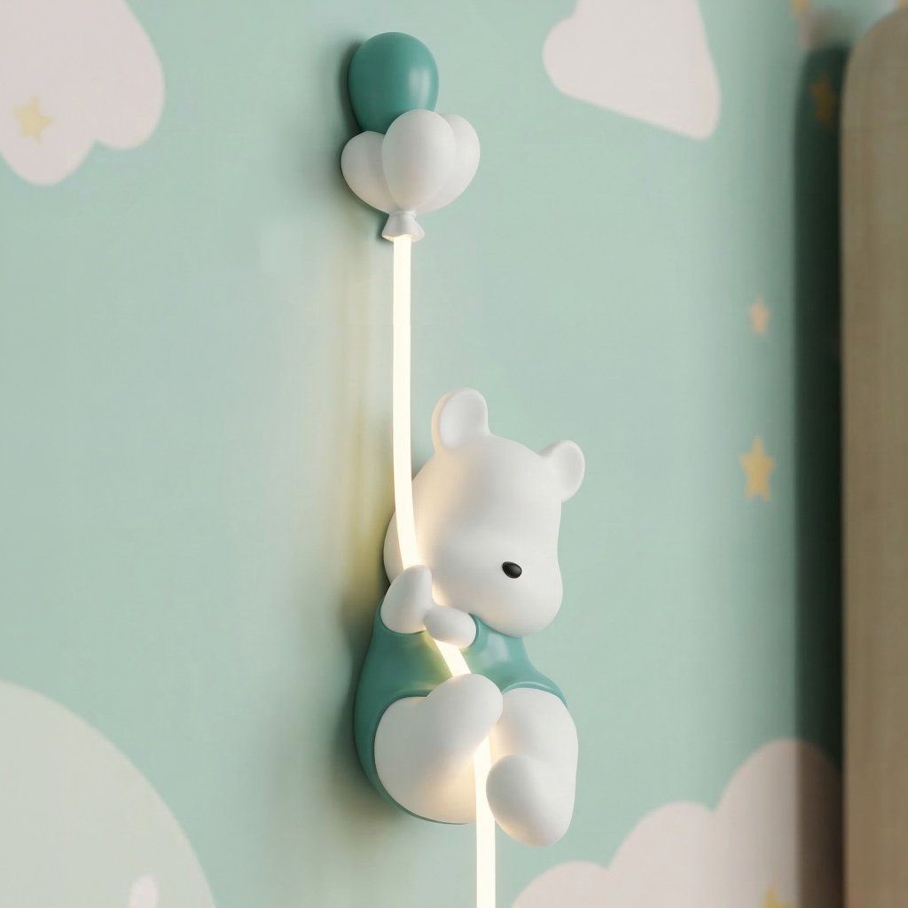 Toolight G170-W – detail okrúhleho silikónového LED pásu a figúrky medvedíka