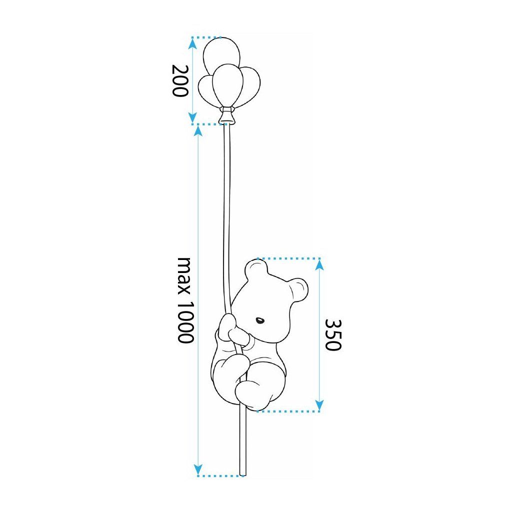 Toolight G170-W – polohovateľný medvedík na LED páse, rôzne kompozície