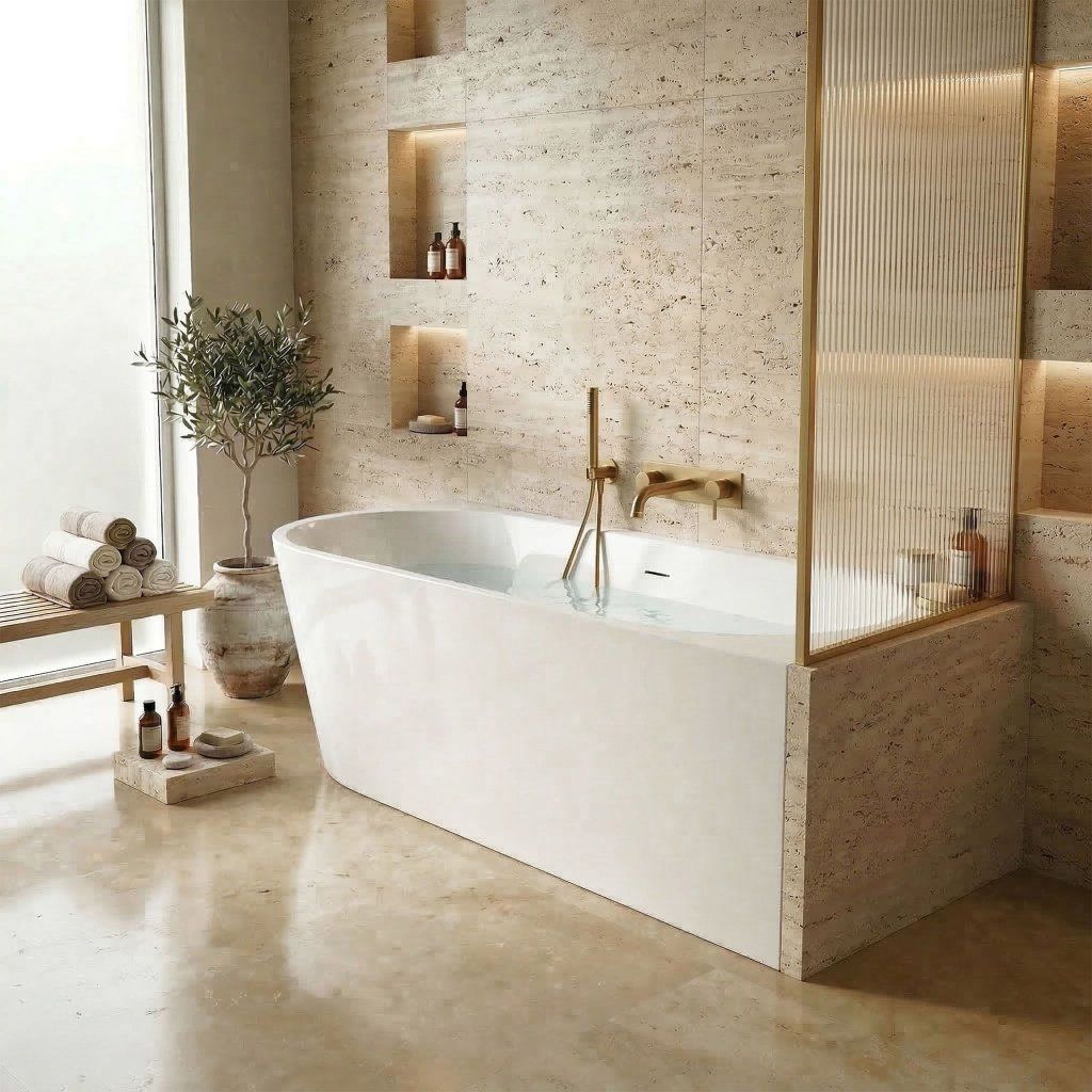 Rea Sydney Bellanto 160 pravá – rohový záber 1590×795 mm, inštalácia v pravom rohu kúpeľne