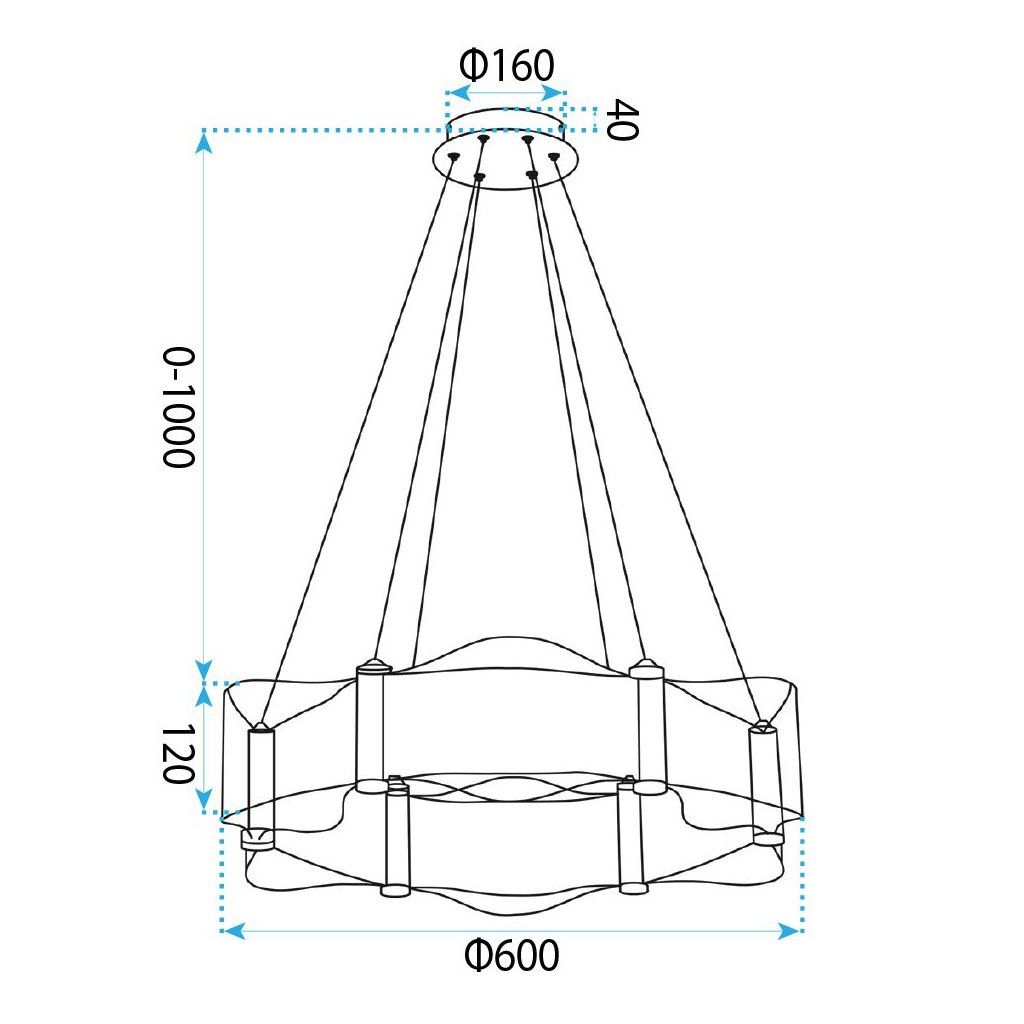 Toolight G151-CP – nastaviteľná výška káblov, lampa vo výške nad stolom