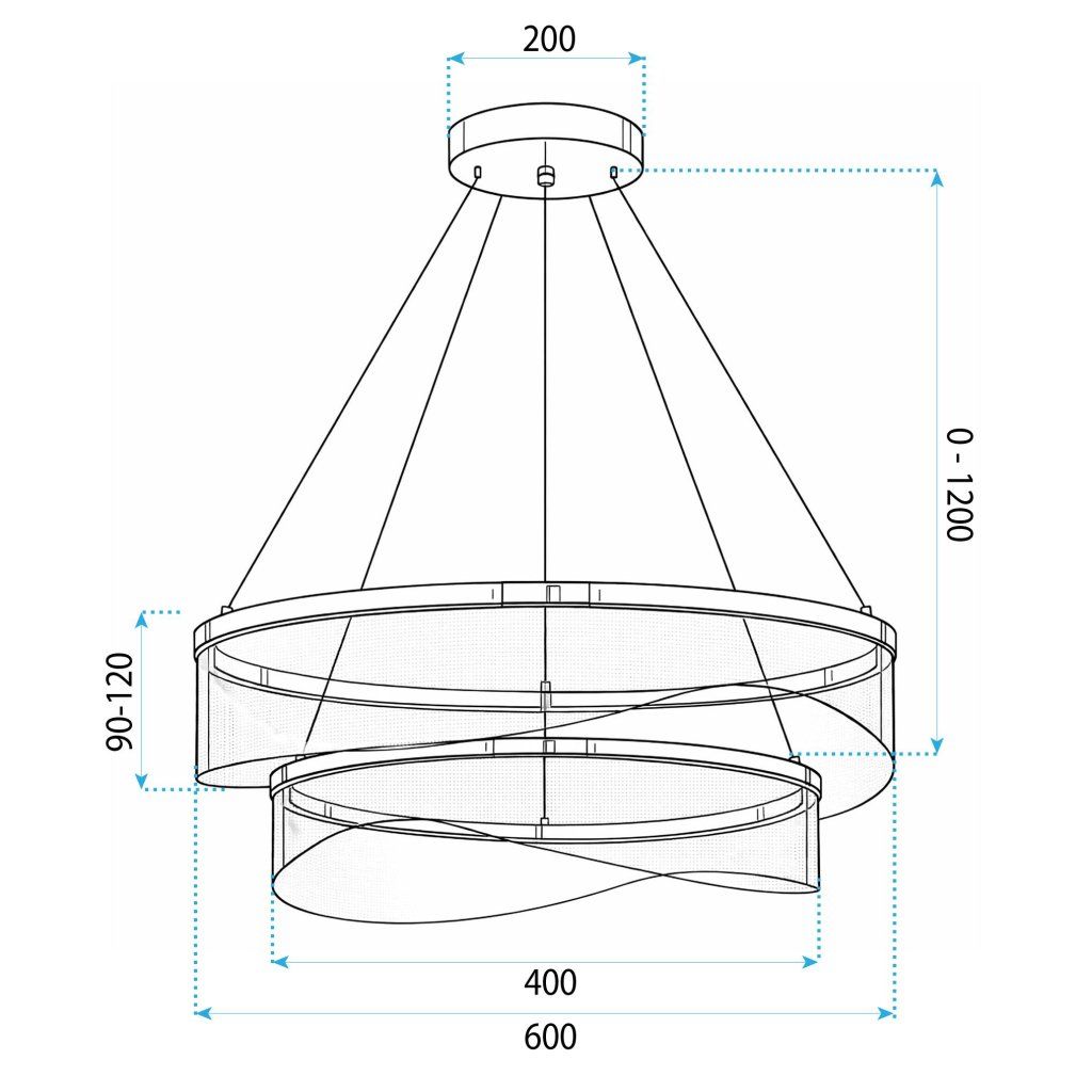 Toolight G146-2CP Gold – nastaviteľná výška, lampa v luxusnom interiéri