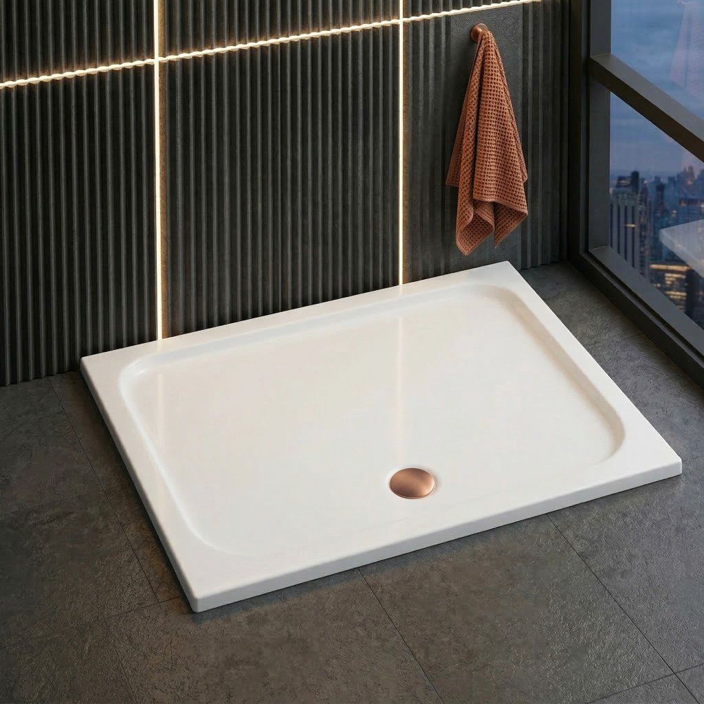 Rea Belmond – nízky lem 50 mm, profil vaničky zboku, ľahký vstup do sprchovacieho kúta