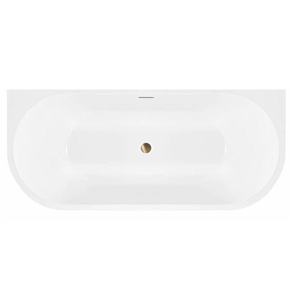 Rea Olimpia – klik-klak zátka chrómová, sifón, detail odtoku pri dne vane