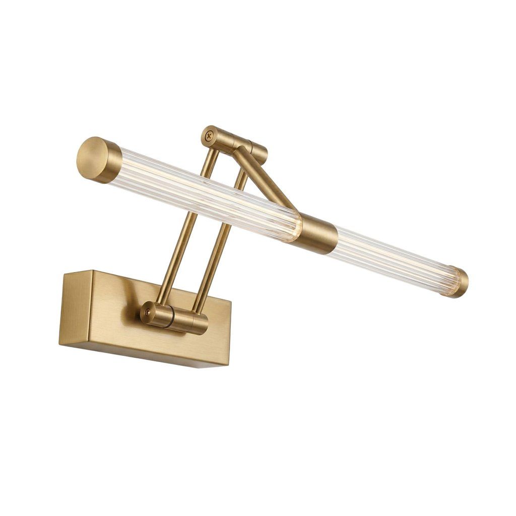 Toolight APP1899-1W zlatá matná LED nástenná lampa lineárna nastaviteľná 400 mm – celkový pohľad