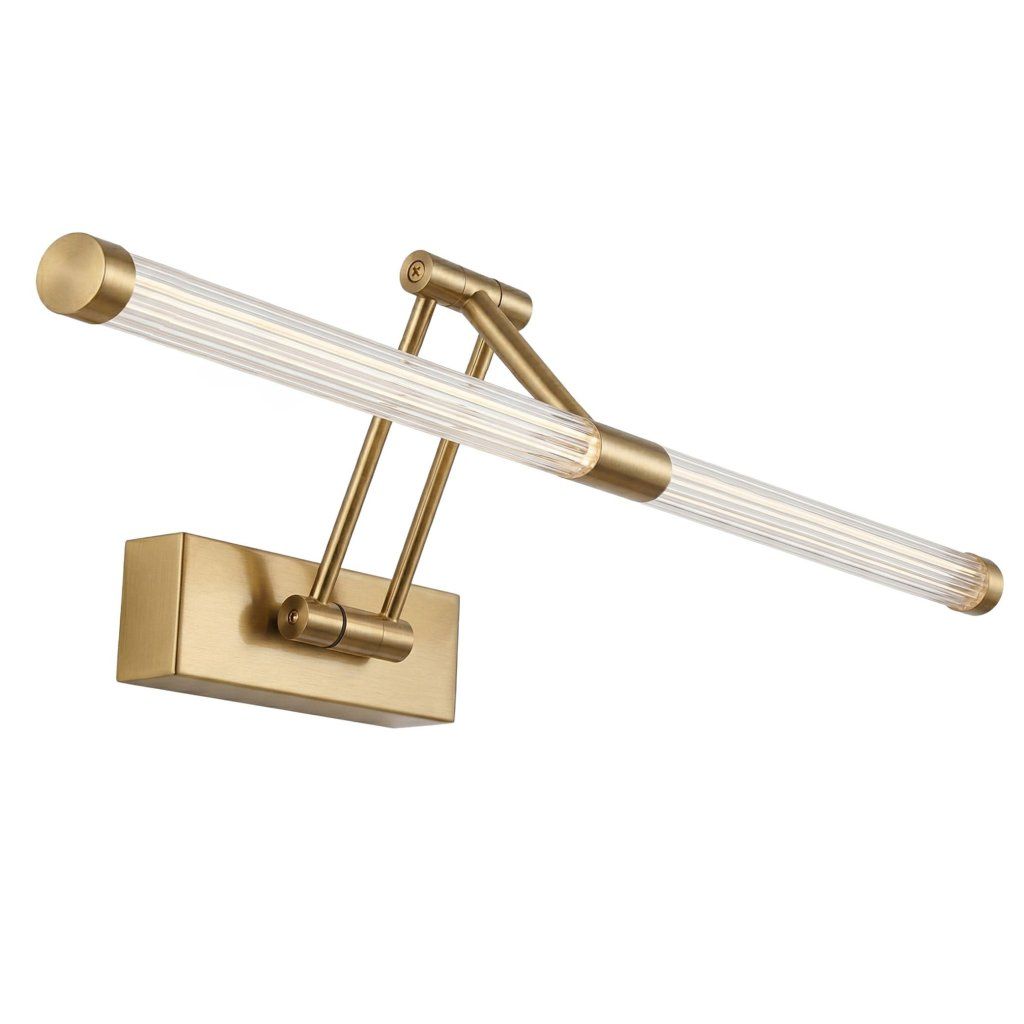 Toolight APP1900-1W zlatá matná LED nástenná lampa lineárna nastaviteľná 600 mm – celkový pohľad