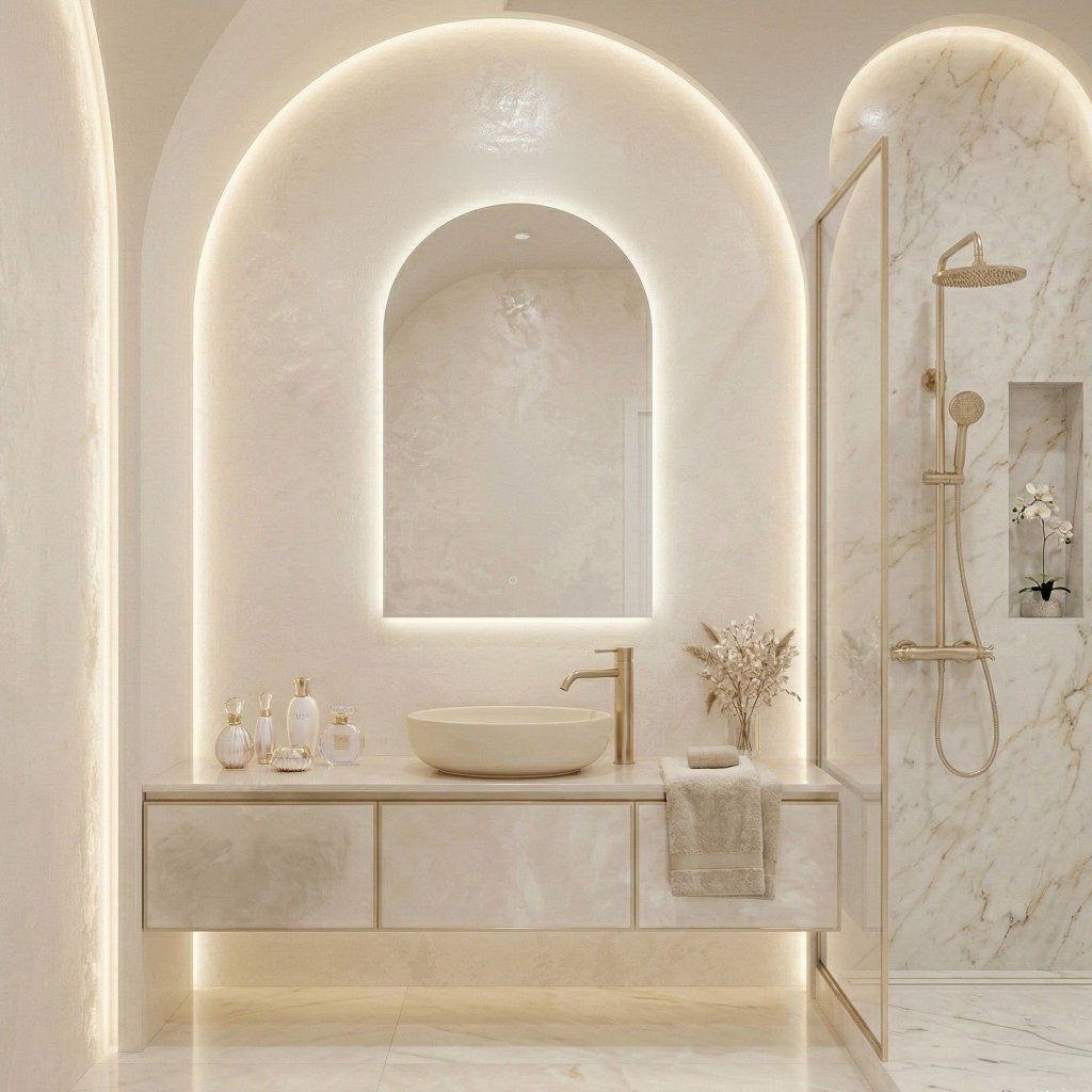 Rea Top – nástenná montáž, zrkadlo v modernej kúpeľni