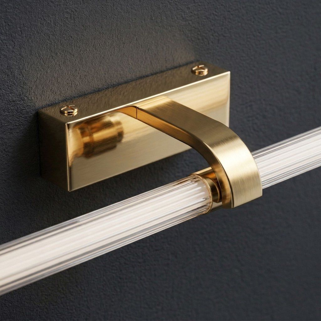 Toolight APP1883-1W – LED 9 W, 4000 K, transparentný kryt, zlatá lesklá línia