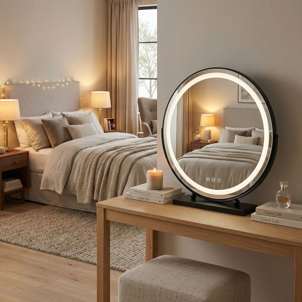 Make-Up Black – nastaviteľný uhol sklonu, stabilná čierna základňa