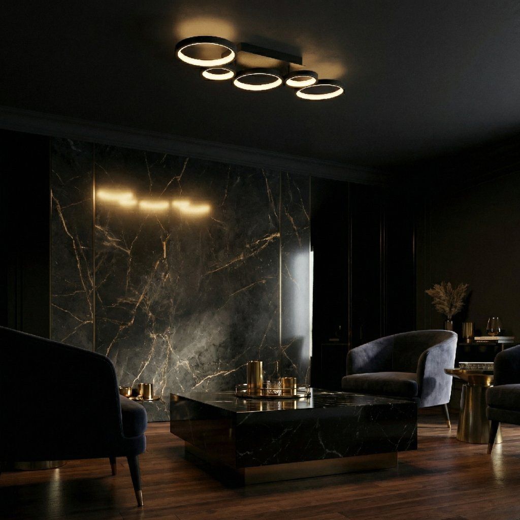 Toolight APP1923-CP Black stropná – LED 35 W, svetelný efekt v interiéri