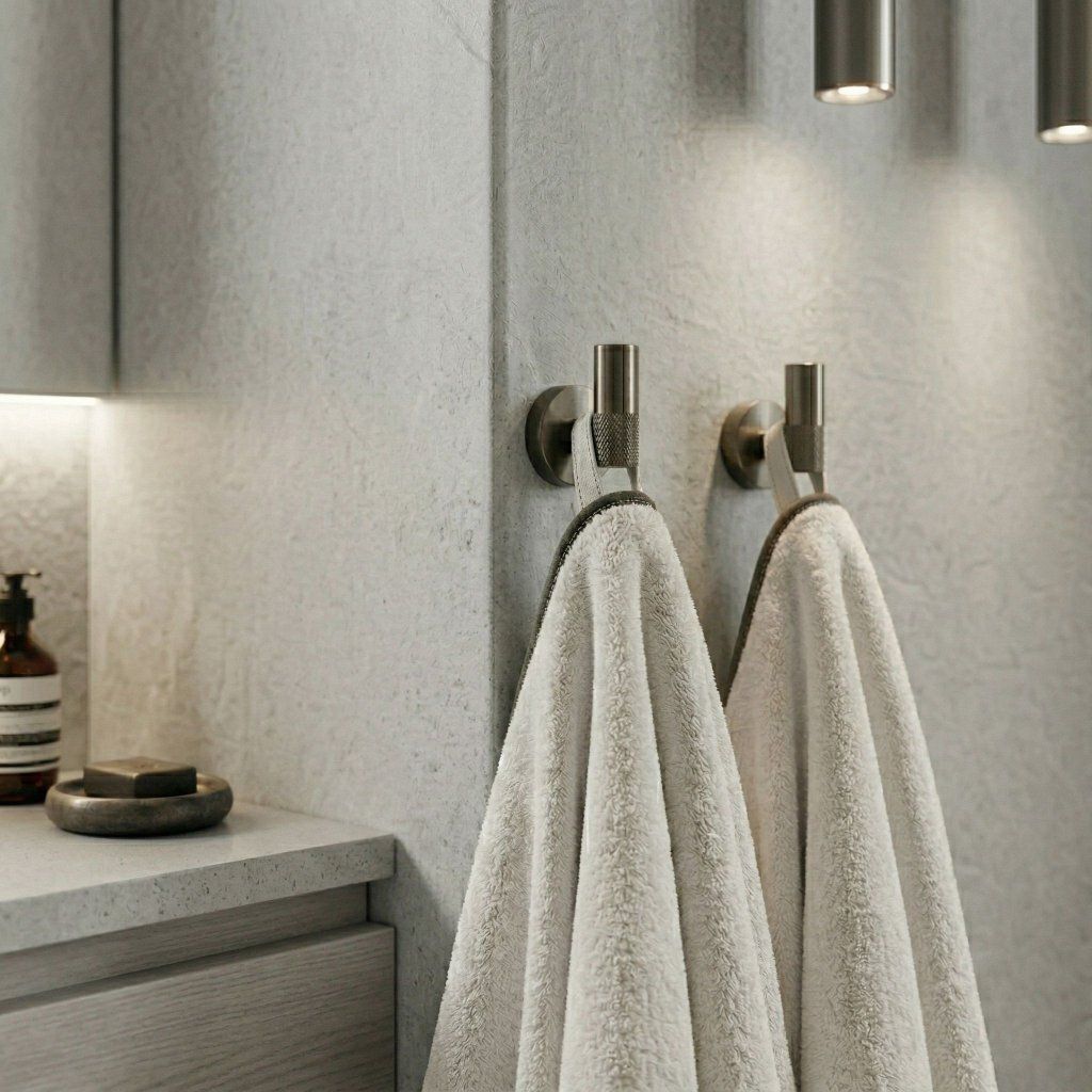 Rea Modern 6606 – kovová konštrukcia, montáž skrutkovaním, vešiak v kúpeľni