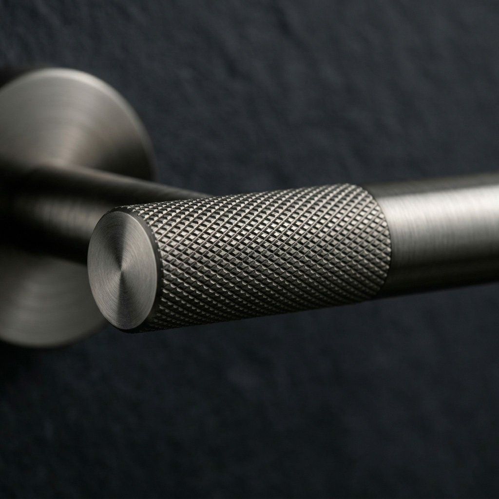 Rea Modern 6611 – vrubkované zdobenie na fronte držiaka, industriálny detail série Modern