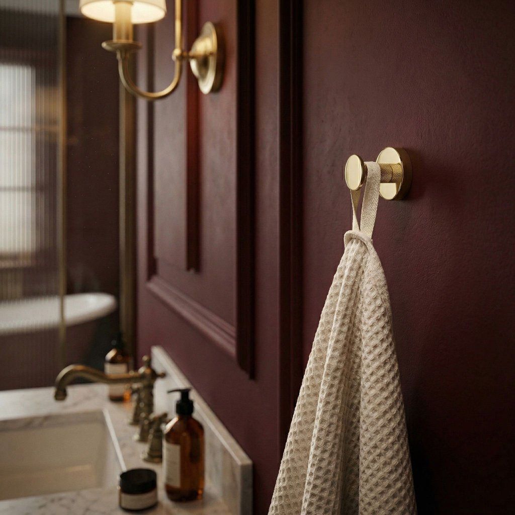 Rea Modern 6606A zlatá – vešiak v modernej kúpeľni so zlatou batériou, séria Modern Rea