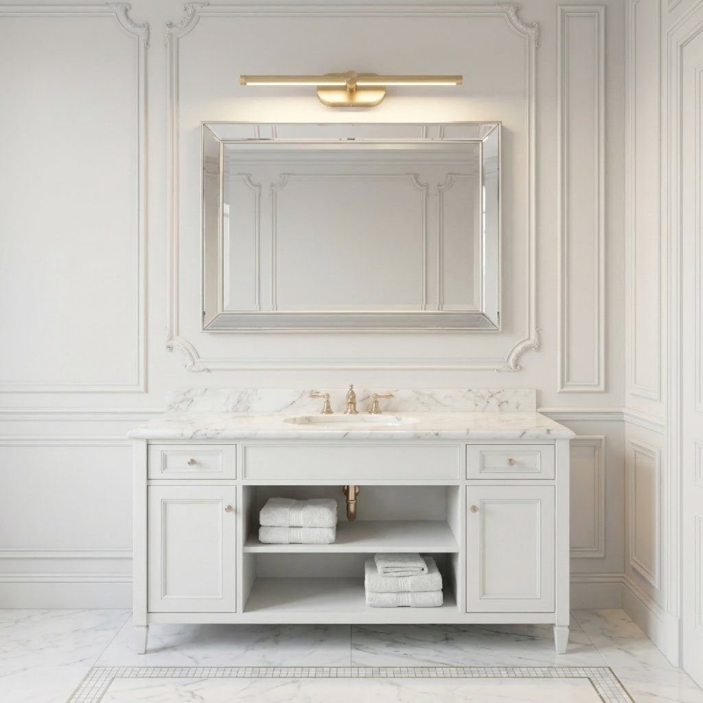 Toolight APP1892-1W zlatá matná LED nástenná lampa lineárna 400 mm profil 85 mm – celkový pohľad