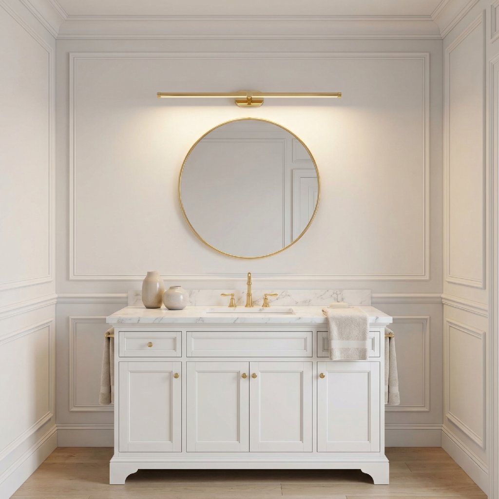 Toolight APP1891-1W – zlatá lesklá lineárna lampa v glamour interiéri