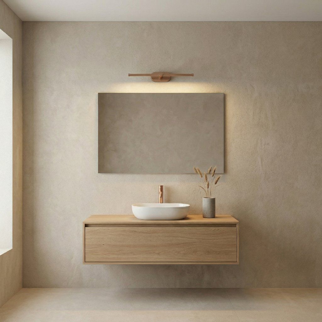 Toolight APP1895-1W medená matná LED nástenná lampa lineárna 400 mm – celkový pohľad