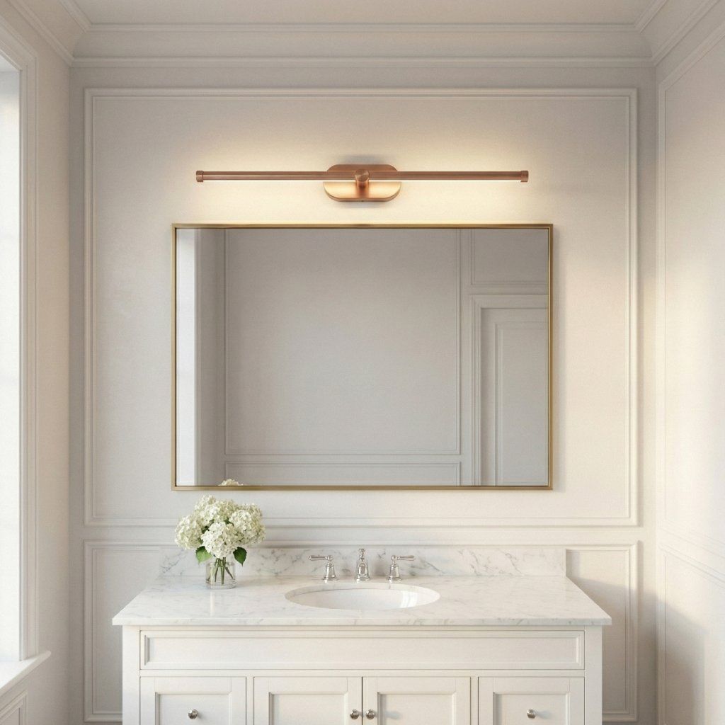 Toolight APP1896-1W medená matná LED nástenná lampa lineárna 600 mm – celkový pohľad