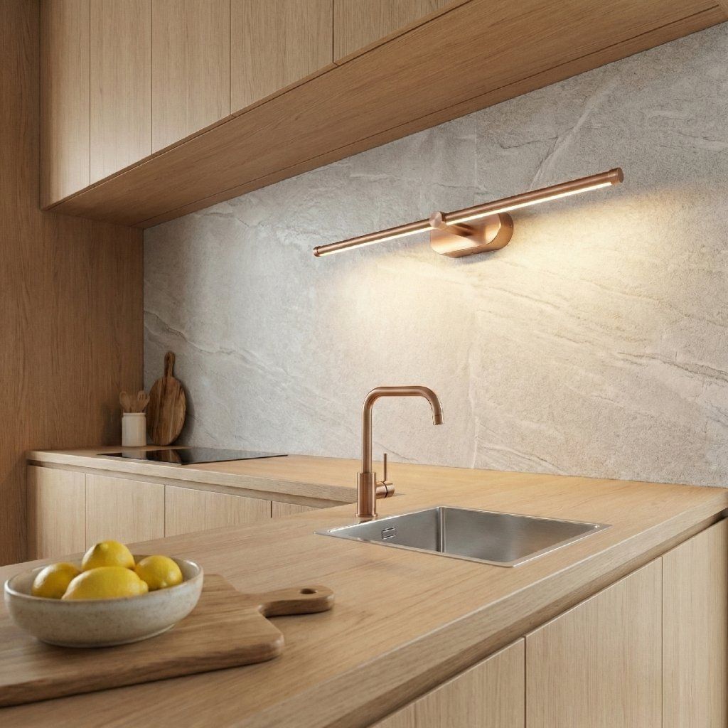 Toolight APP1896-1W – medenej lampa v modernom interiéri, predsieň alebo kúpeľňa