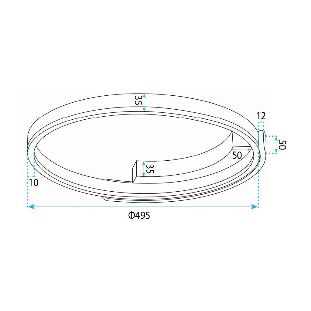 Toolight APP1927-CP Black – flexibilná výška káblov, kruh vo vzdušnom priestore