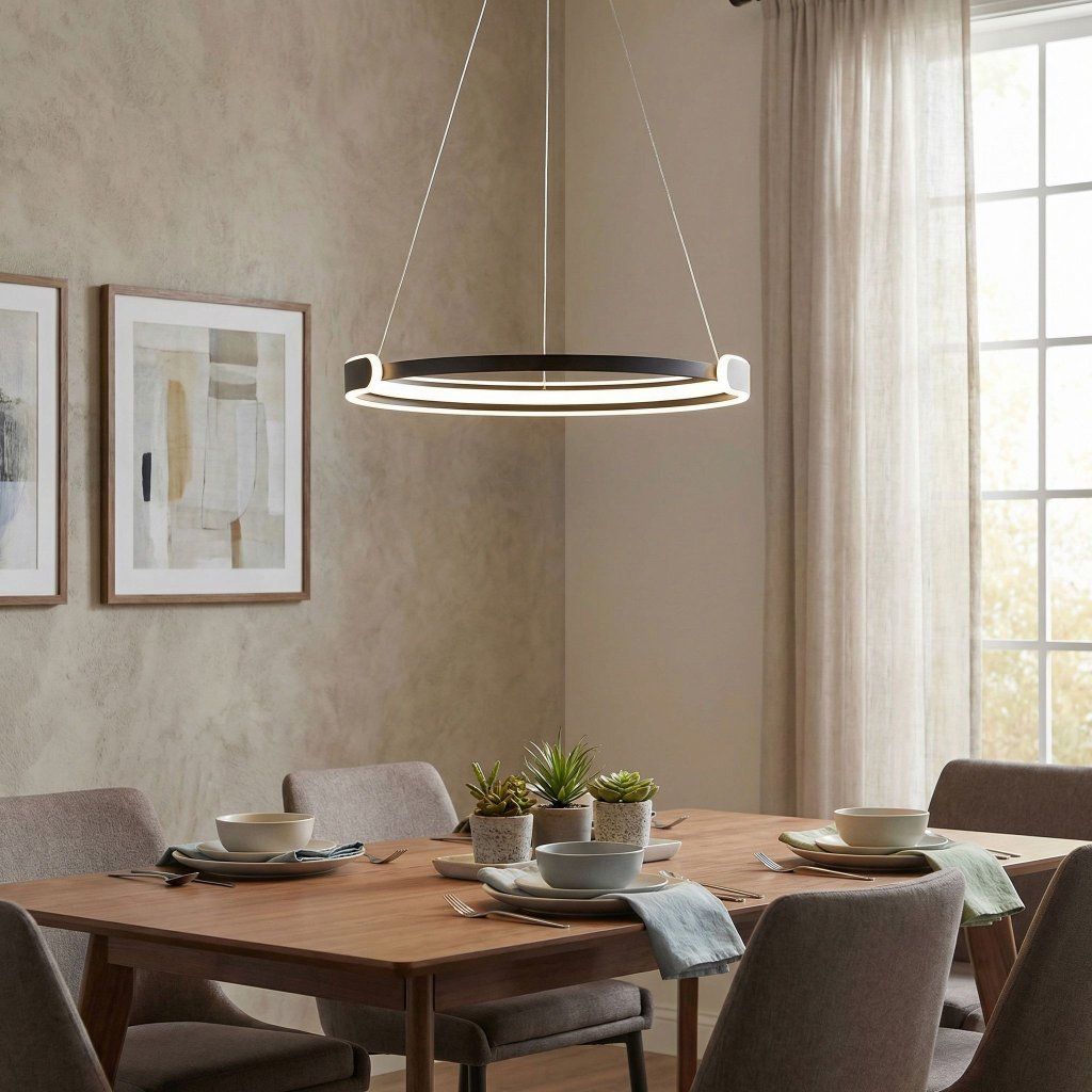 Toolight APP1927-CP Black – detail čierneho kruhového rámu a kontrastnej LED svetelnej línie