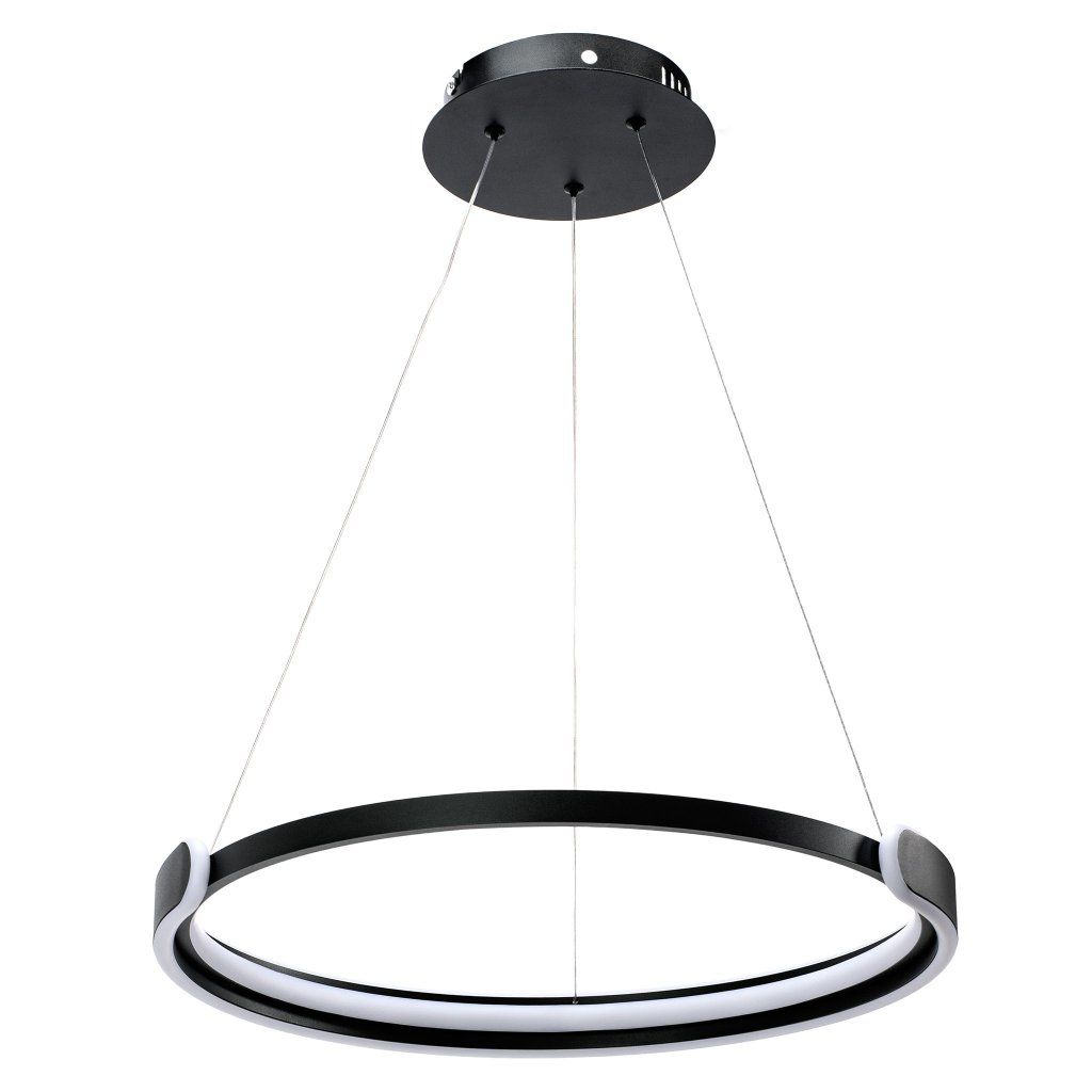 Toolight APP1927-CP Black závesná LED lampa kruhová čierna ⌀505 mm – celkový pohľad
