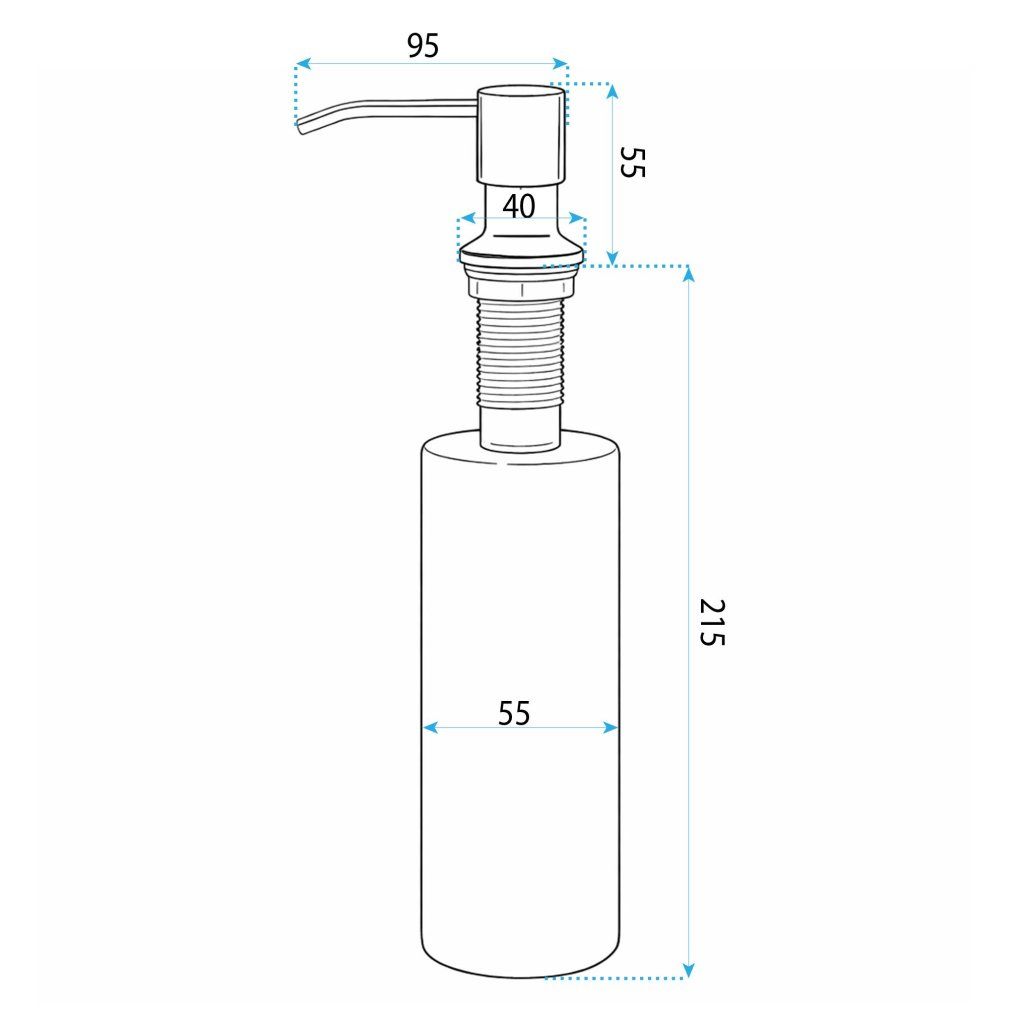 Rea Lon zlatá matná – montáž do otvoru drezu, tesnenie pri závite, detail inštalácie