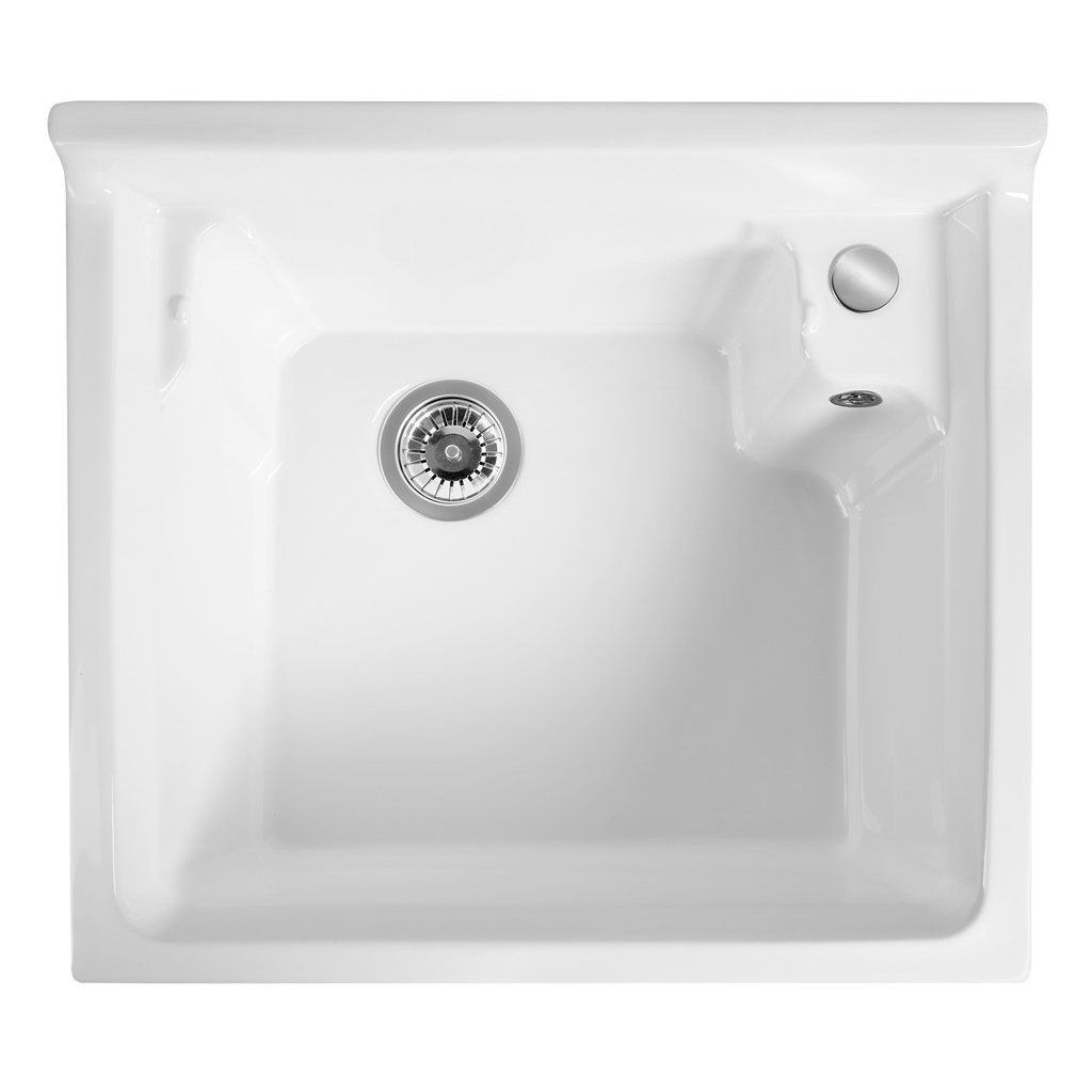 Keramická výlevka Aqualine detail prepadu a vnútra