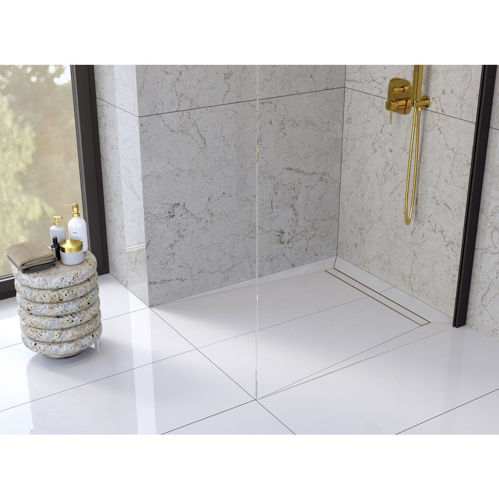 COB Basso COB-G60D celkový pohľad sprcha zlatá mriežka 600 mm