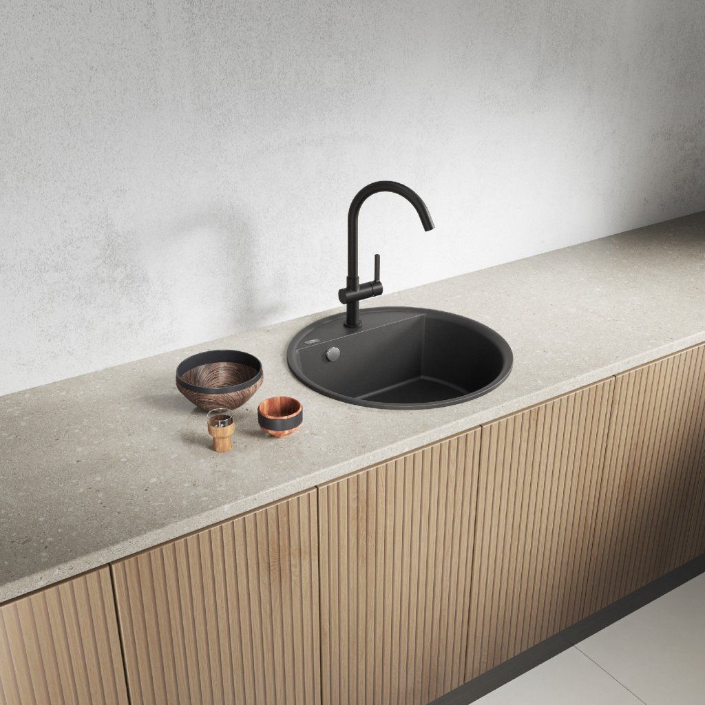 Detail granitového povrchu Laveo Muna čierna odolnosť