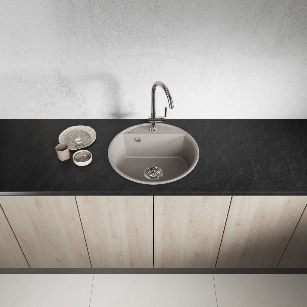 Detail granitového povrchu Laveo Muna béžová odolnosť textúra