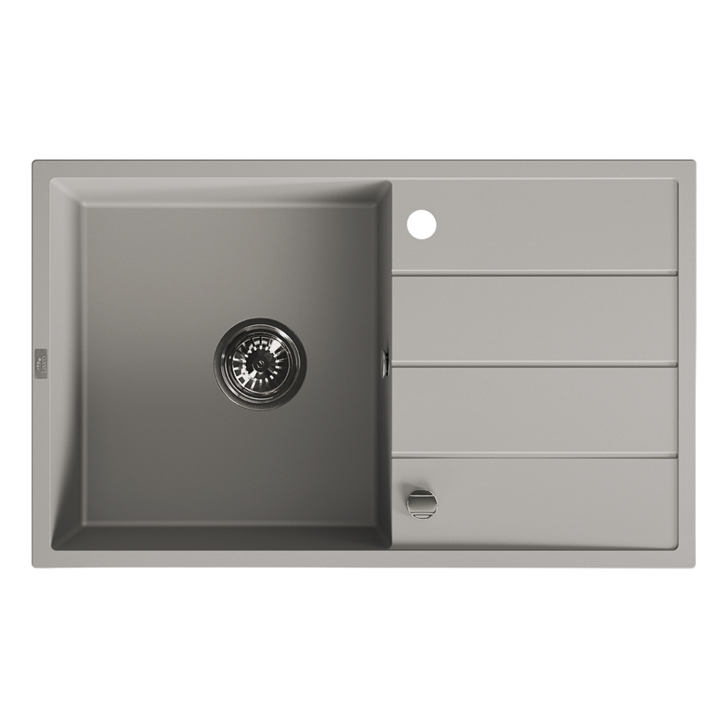 Laveo Wolin granitový kuchynský drez 480x780 sivá odkvapkávač SPW-511T