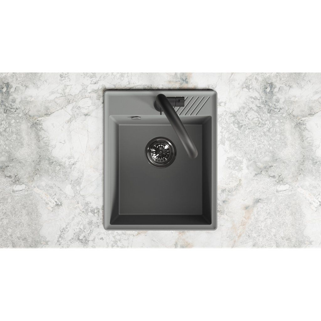 Laveo Hub Space Saving sifón manuálna zátka prípojka umývačka šedá