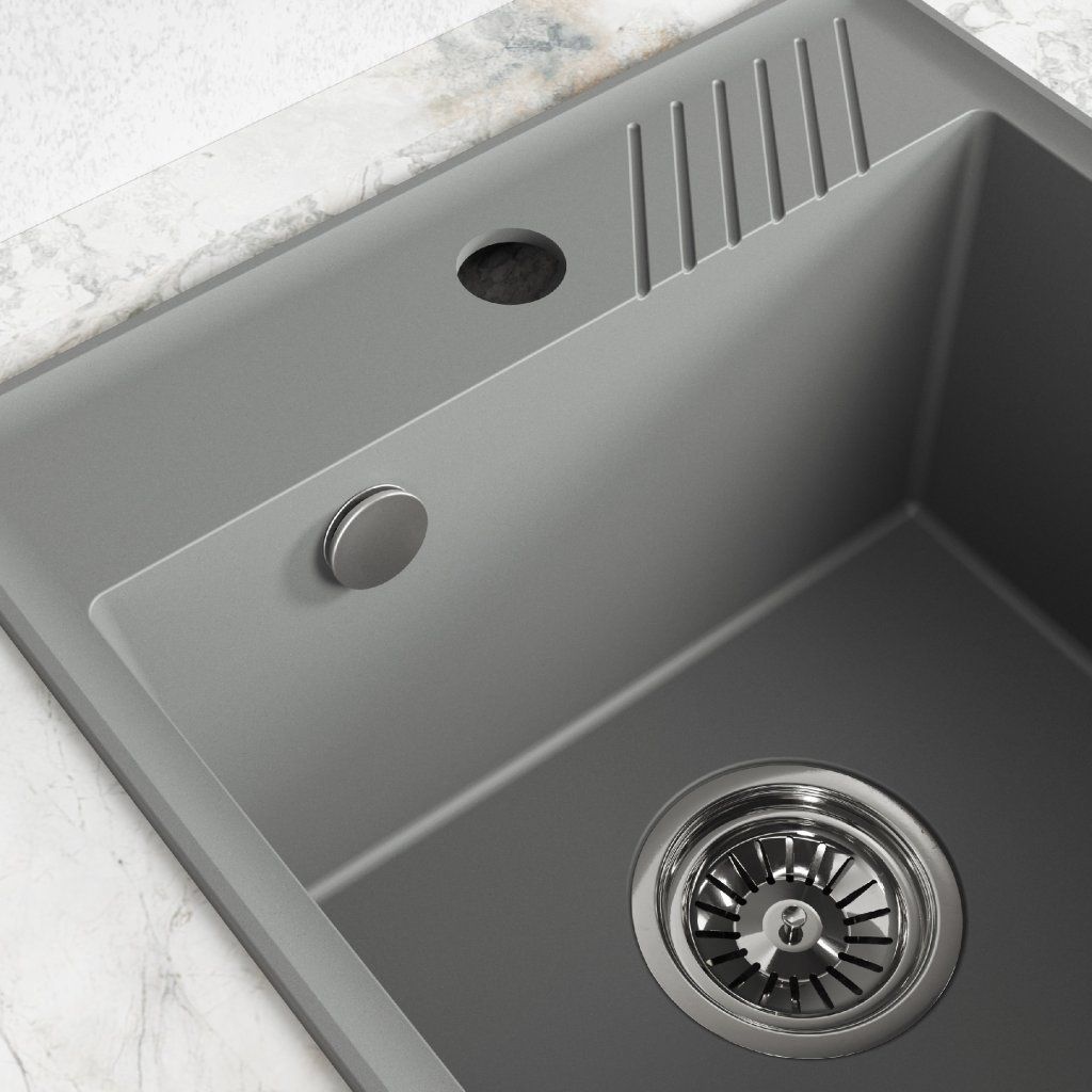 Laveo Hub SPH-V10Y celkový pohľad kuchyňa šedá granitový drez