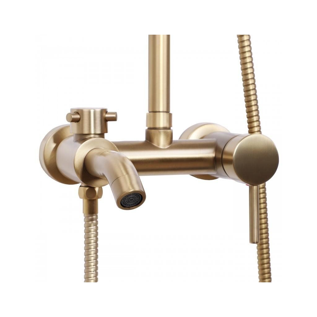 Detail mosadzného tela s brúsenou zlatou úpravou