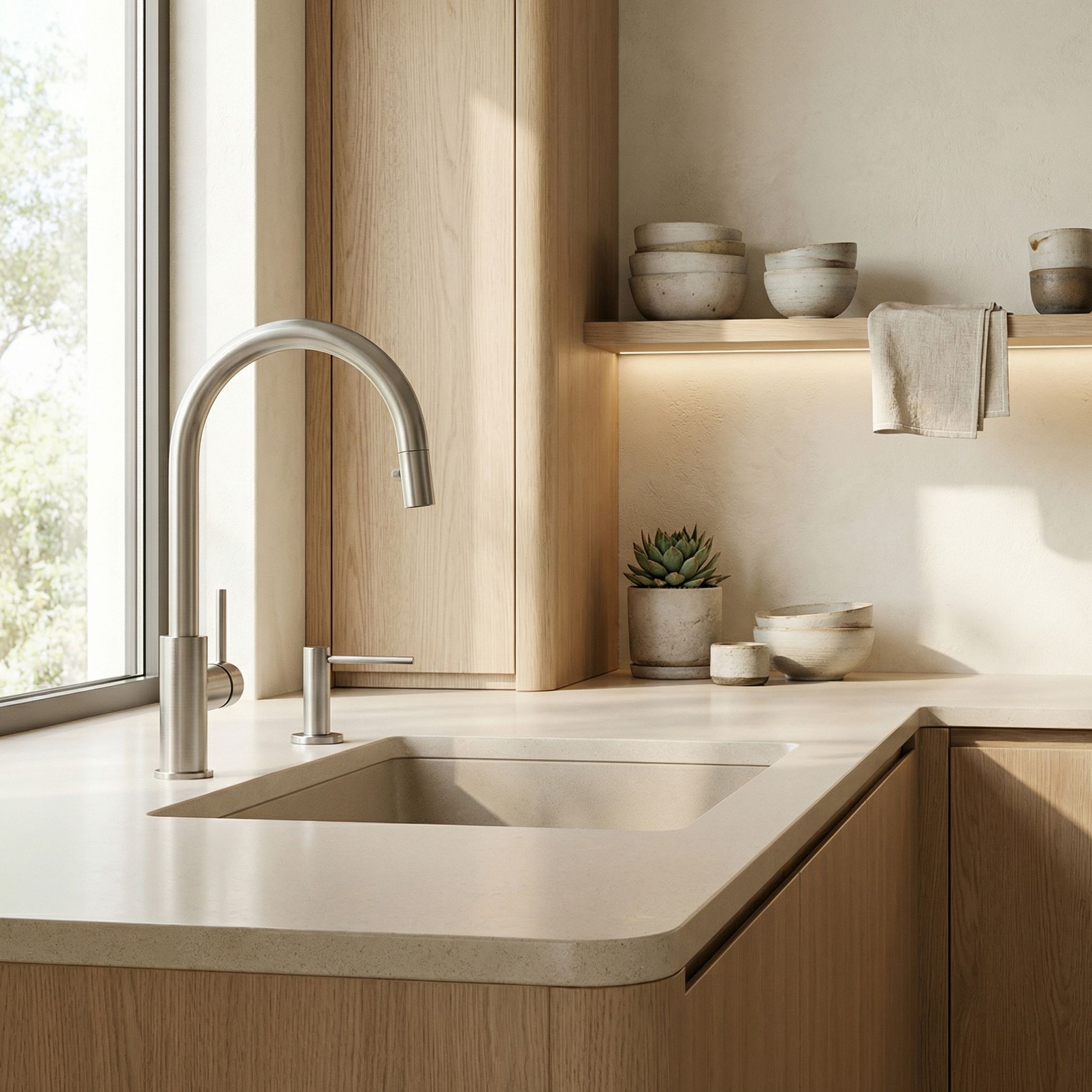 Rea DEX Brush Nickel farebné ladenie kuchyne